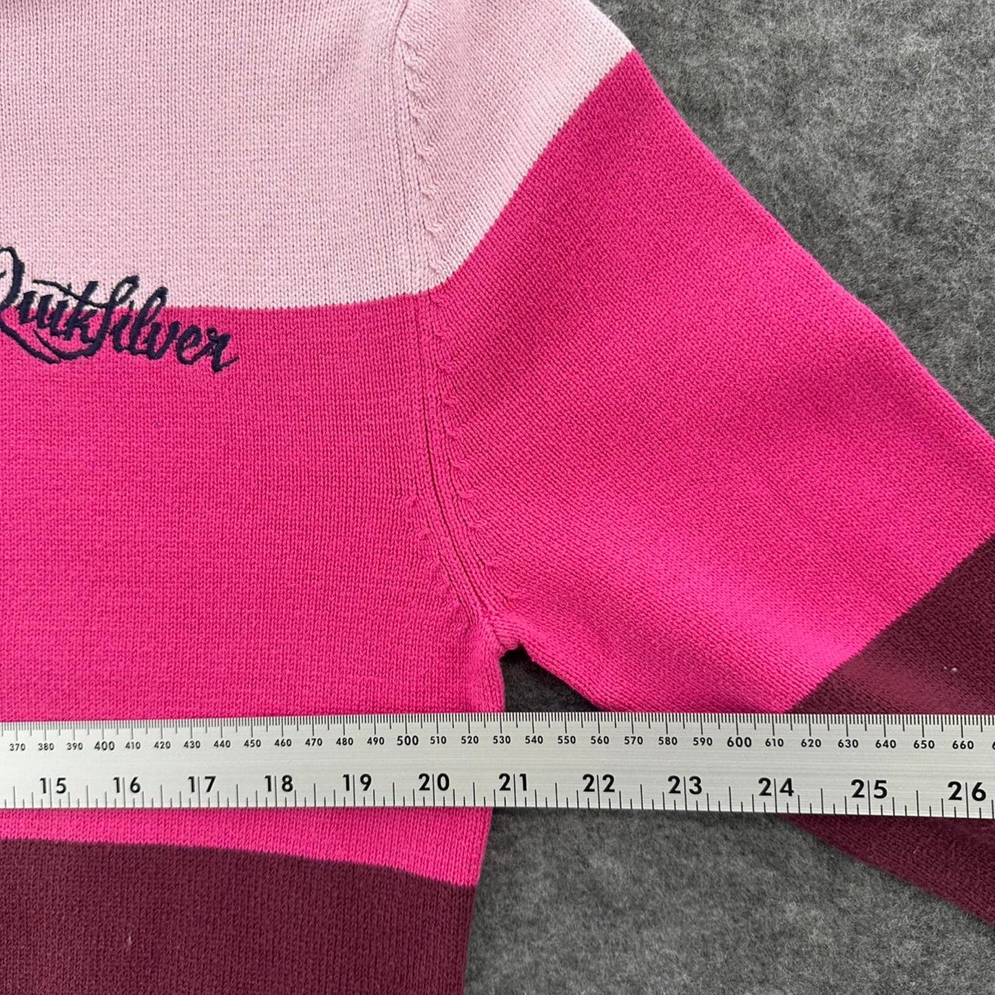 Quiksilver pink striped sweater