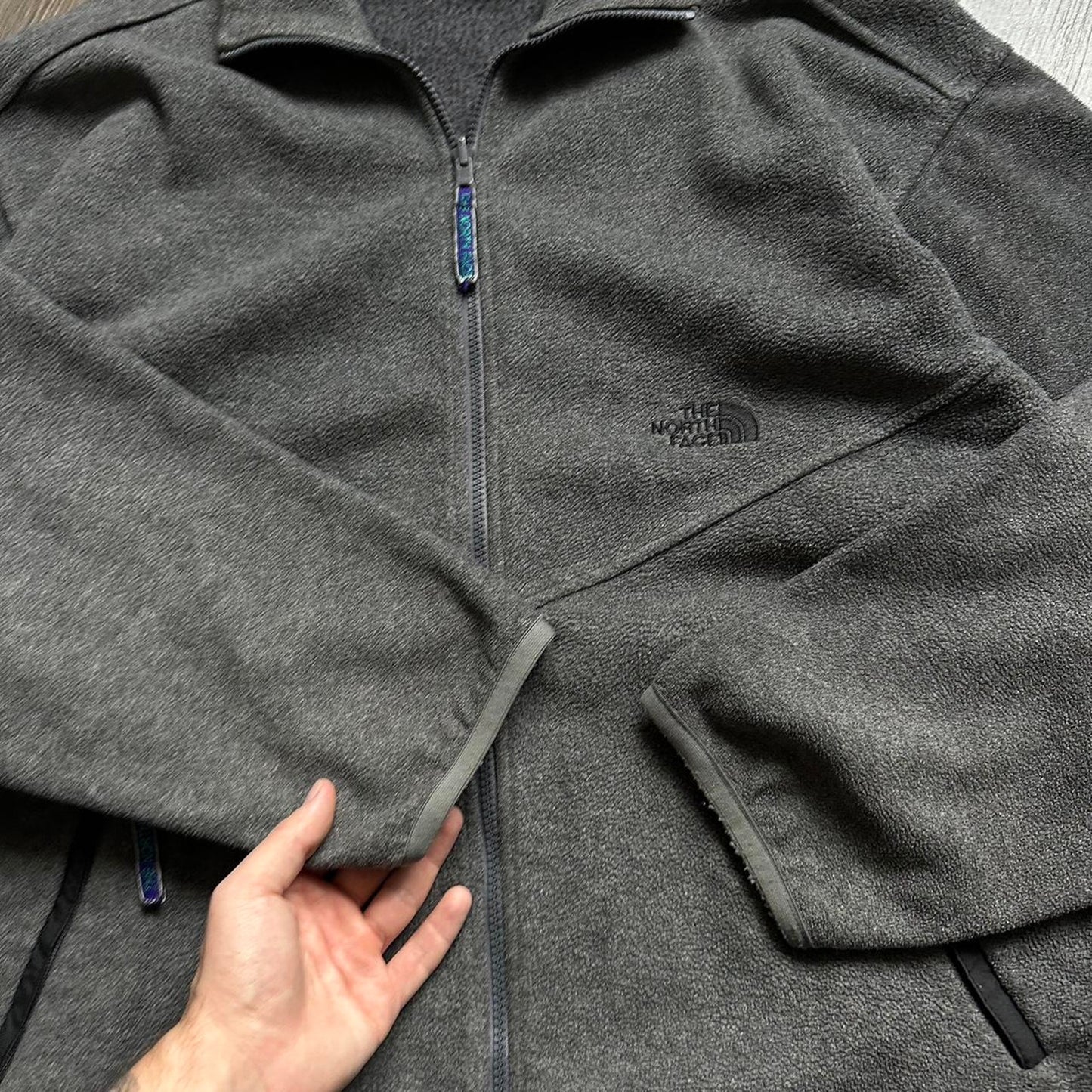 The North Face grey zip vintage gorpcore fleece jumper