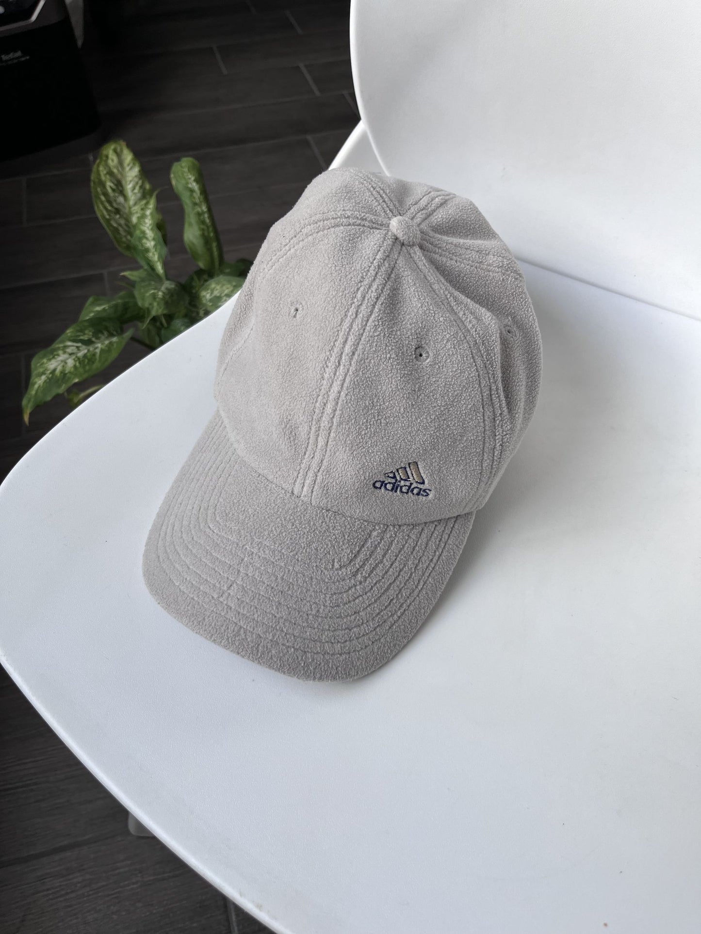 Adidas Vintage Y2K Beige Fleece Cap Hat