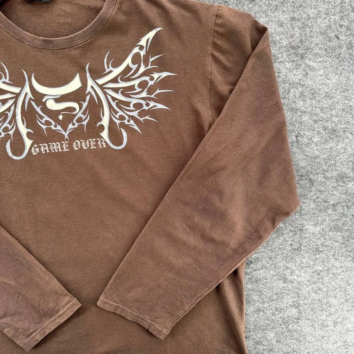 Y2k brown game over long