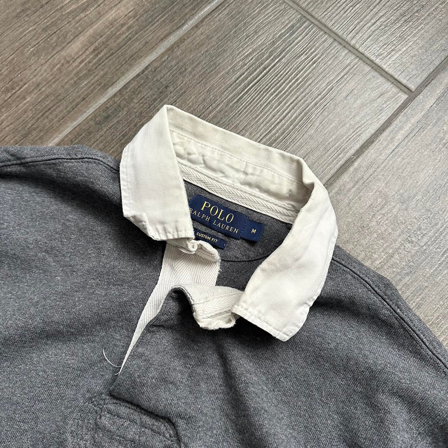 Polo Ralph Lauren y2k grey rugby jumper