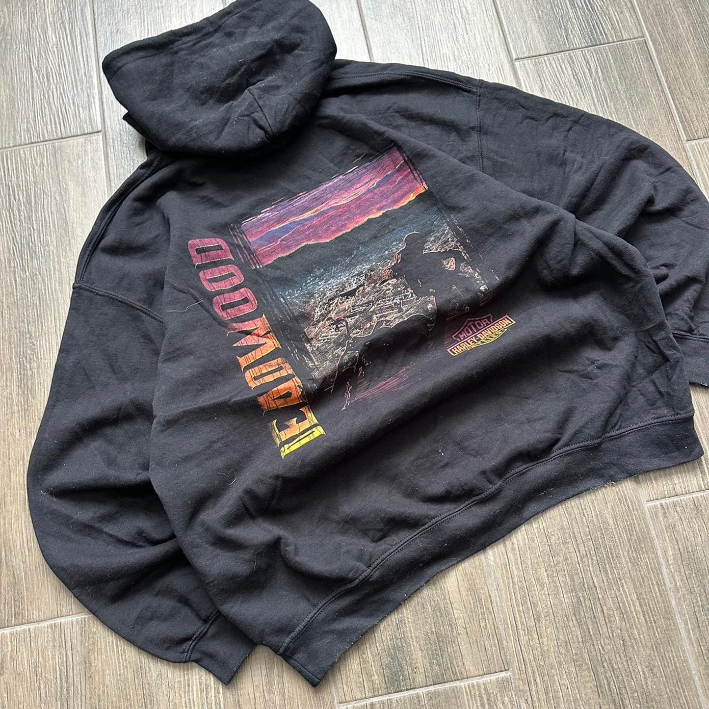 Harley Davidson black baggy XL hoodie