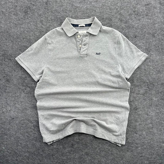 Abercrombie & Fitch Y2K Grey Polo Shirt