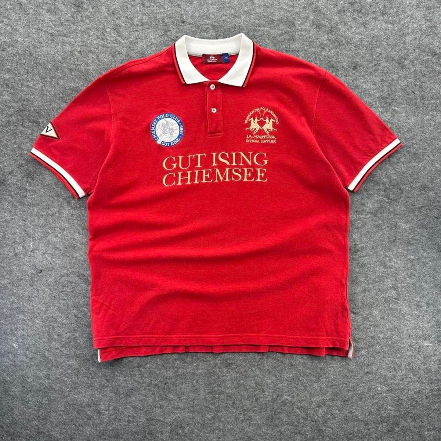 La martina red polo shirt