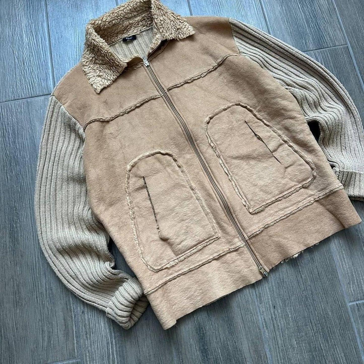 Y2k Japanese style vintage knitted jacket