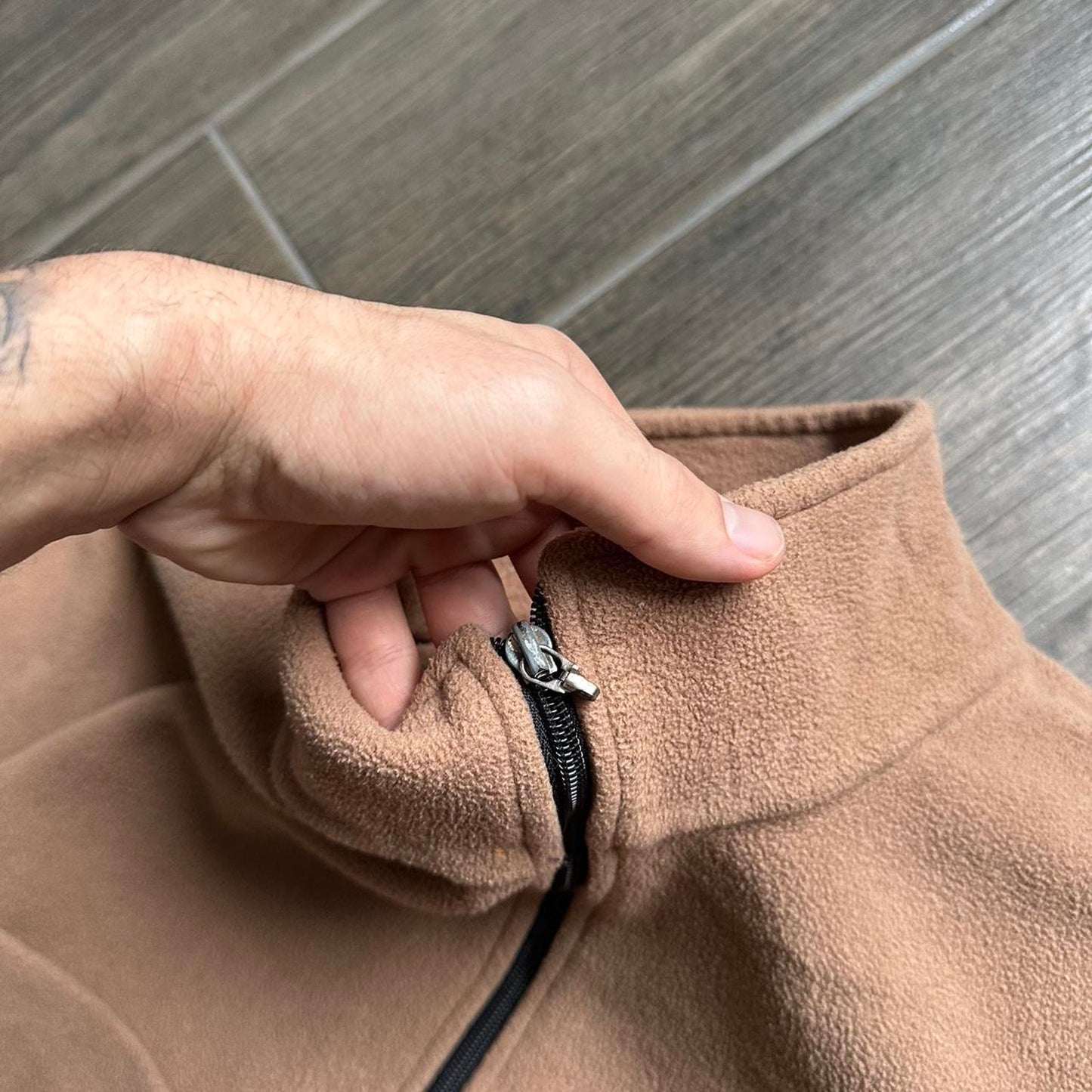 Timberland cream zip winter fleece S jacket