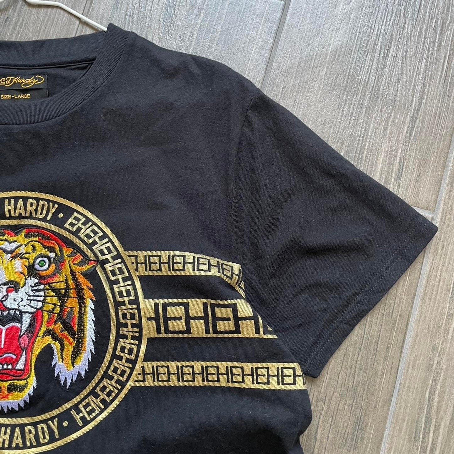 Ed Hardy y2k Japanese style black baggy t-shirt