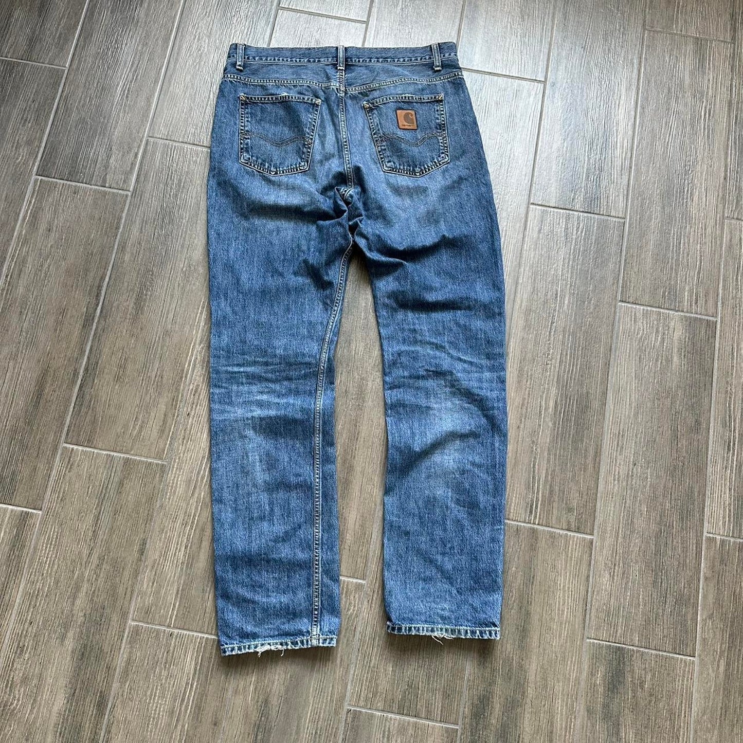 Carhartt distressed blue denim jeans