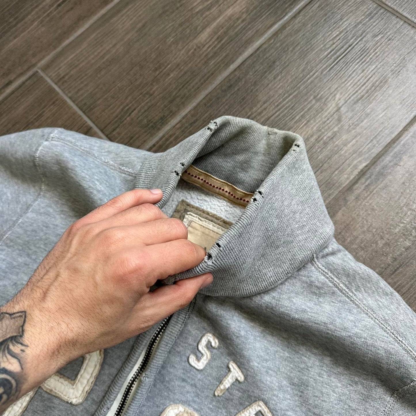 Hollister grey zip up jacket