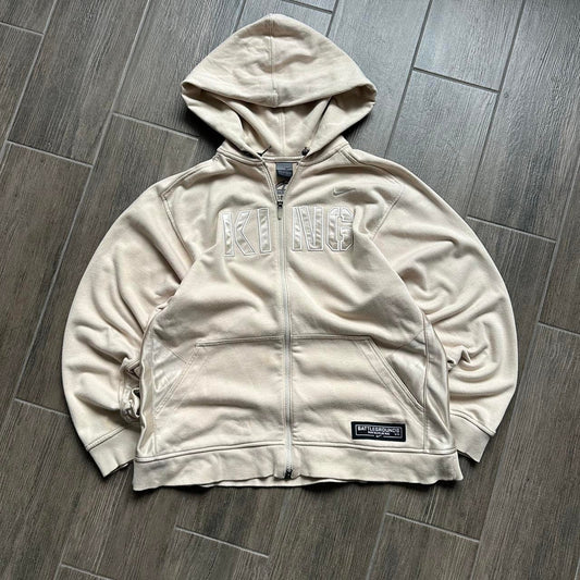 Nike y2k zip baggy streetwear L hoodie