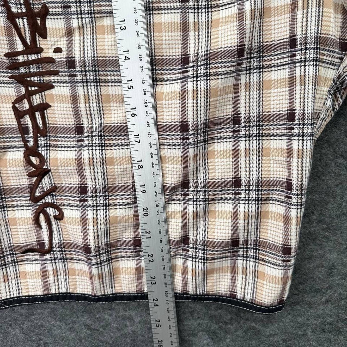 Billabong brown and beige plaid