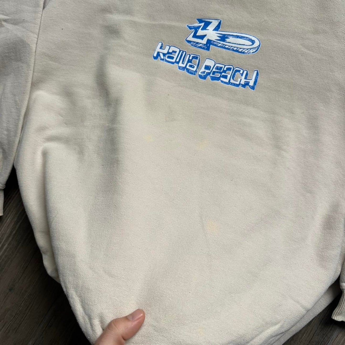 Vintage 90s beige surf style sweatshirt