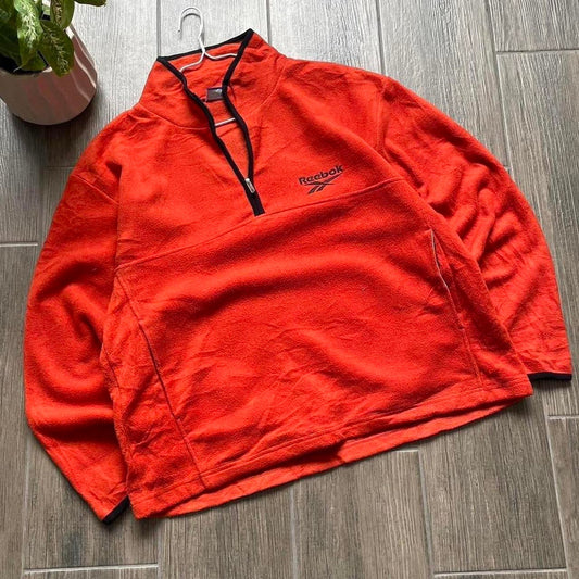 Reebok orange Synchilla fleece jumper