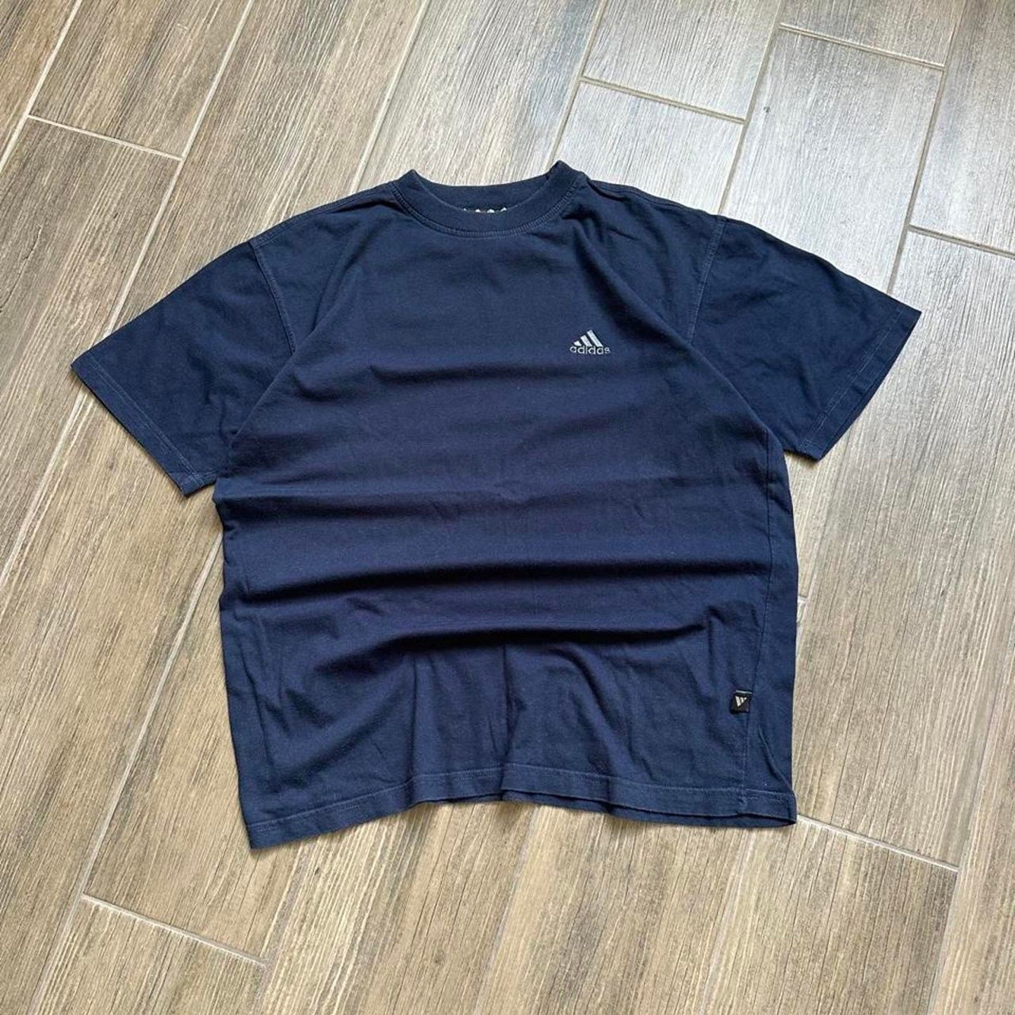 Adidas navy blue cotton t-shirt