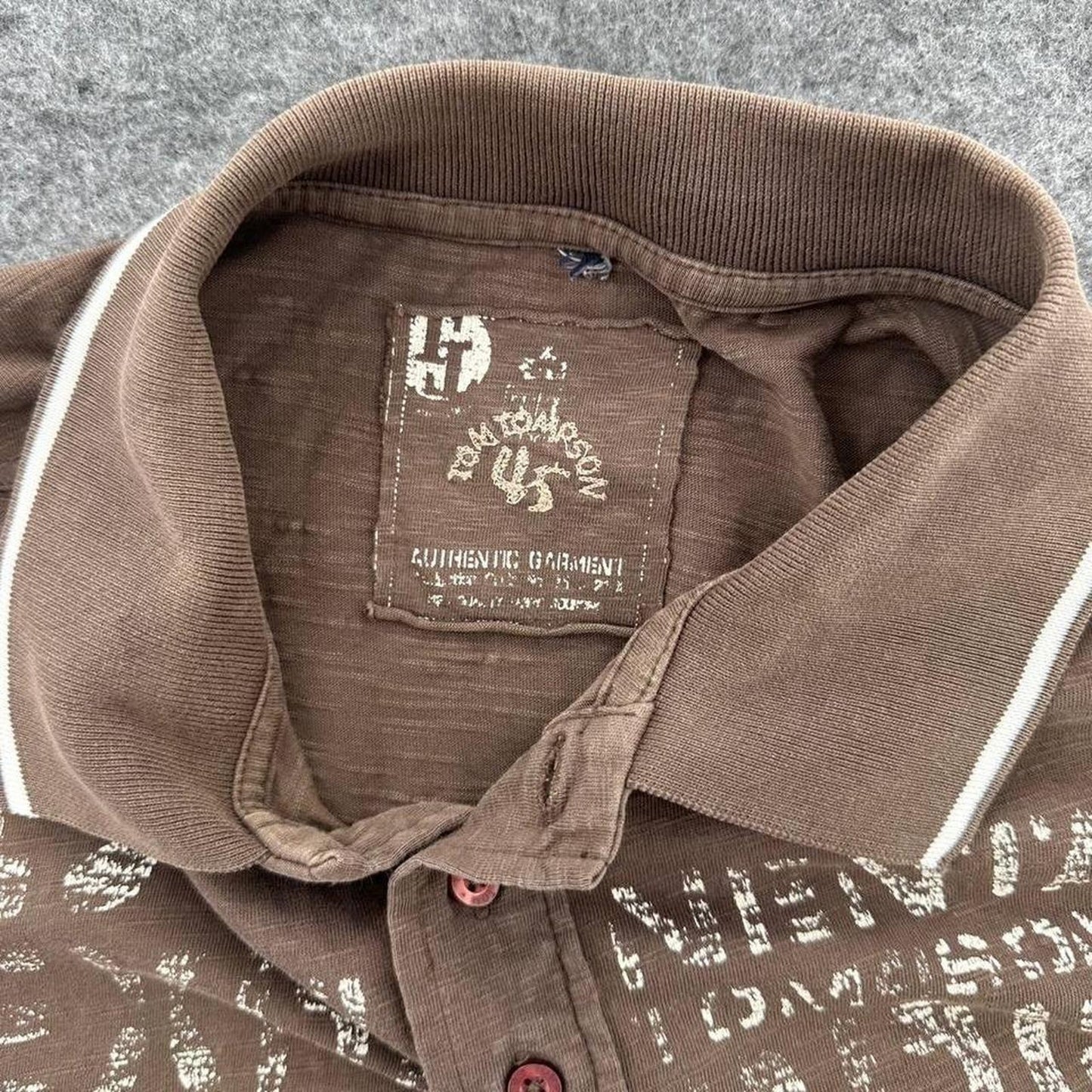 Y2k brown vintage polo shirt