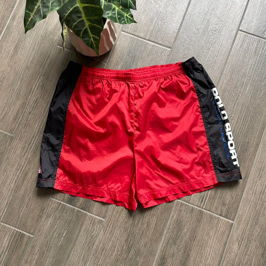 Polo ralph lauren red nylon shorts
