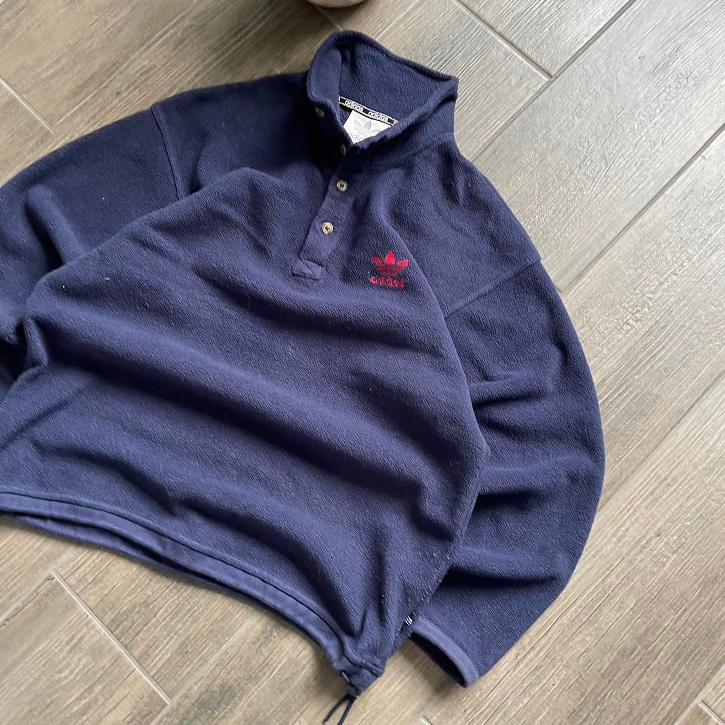 Adidas baggy navy fleece streetwear S-M jumper