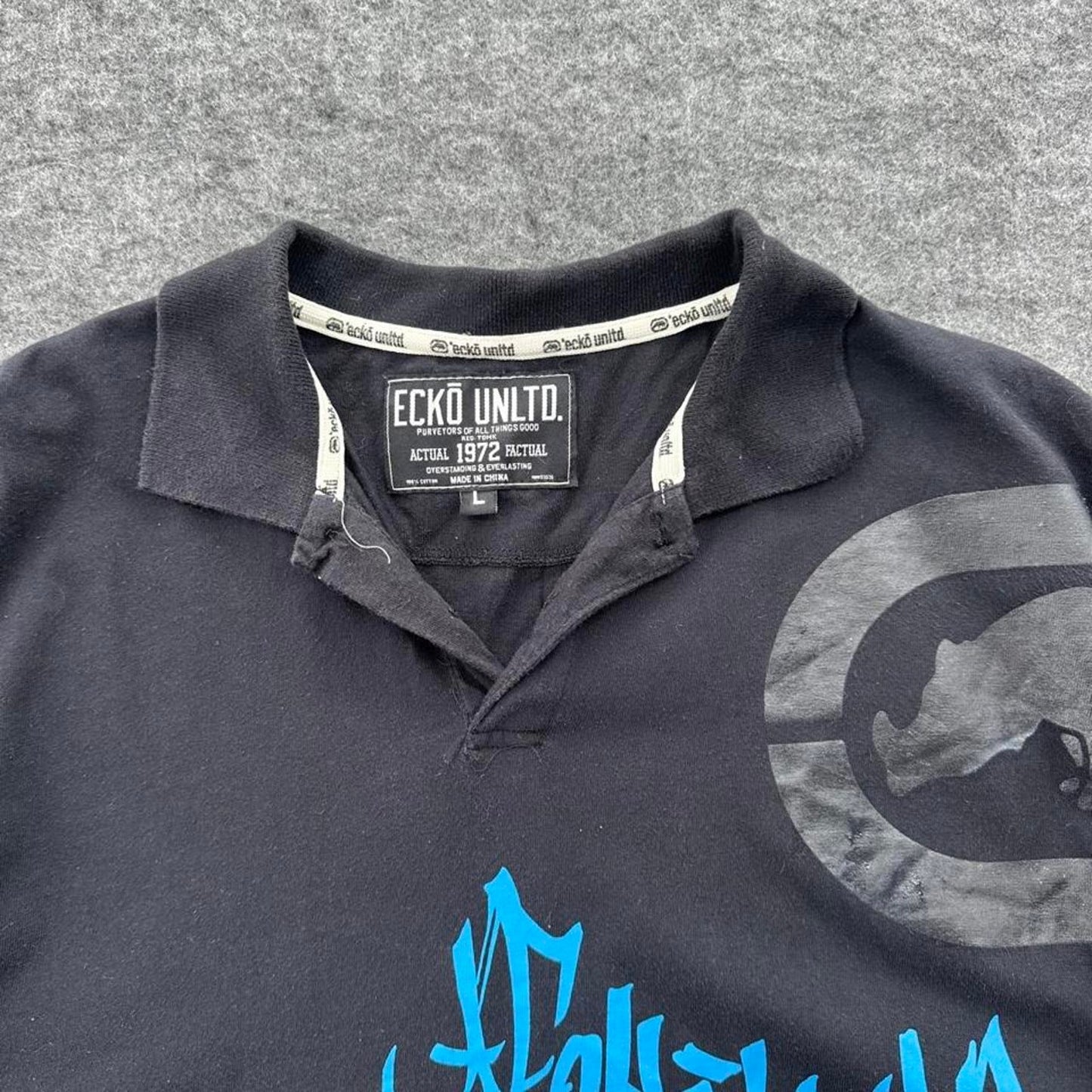Ecko unltd black polo shirt