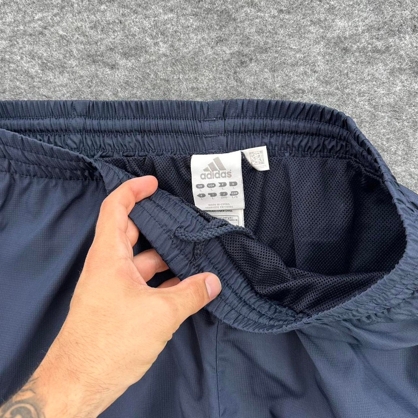 Adidas navy blue shorts with