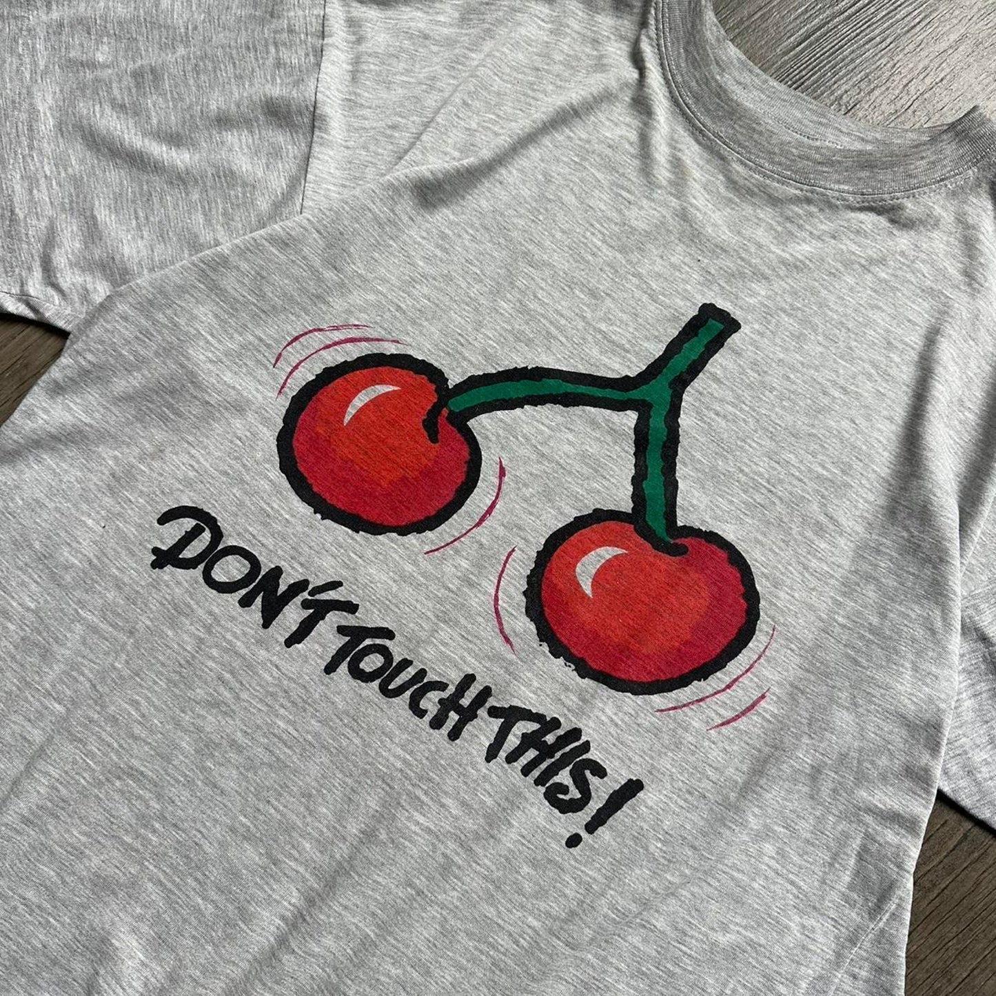 Y2k Cherry boobs grey baggy tee
