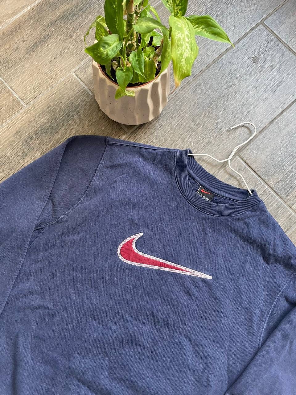 Nike navy vintage big swoosh baggy sweatshirt