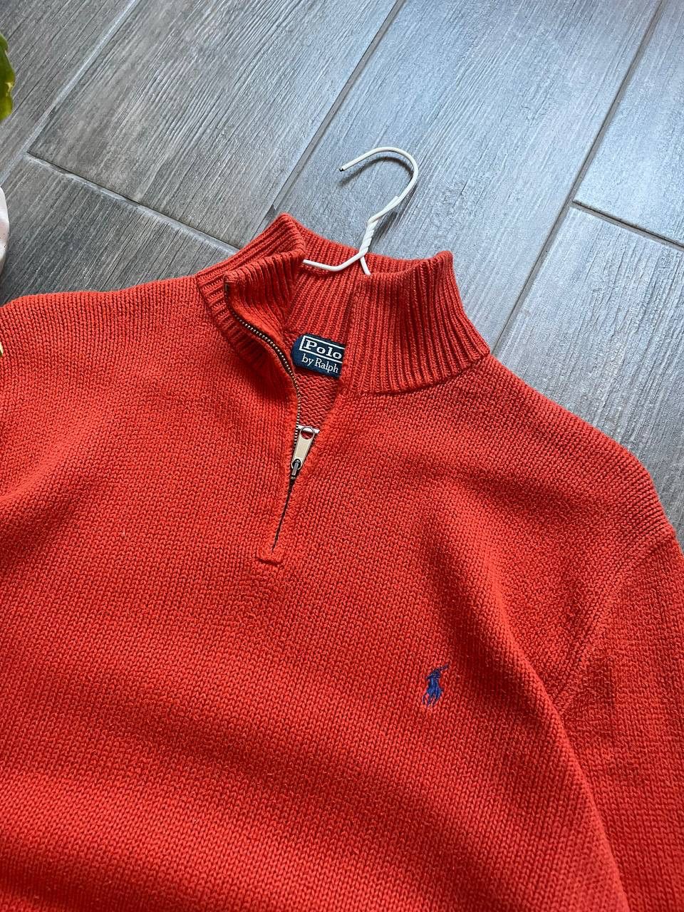 Polo Ralph Lauren orange knitt vintage 1/3 sweater