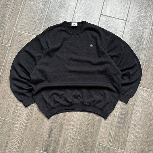 Lacoste black vintage wool L sweater