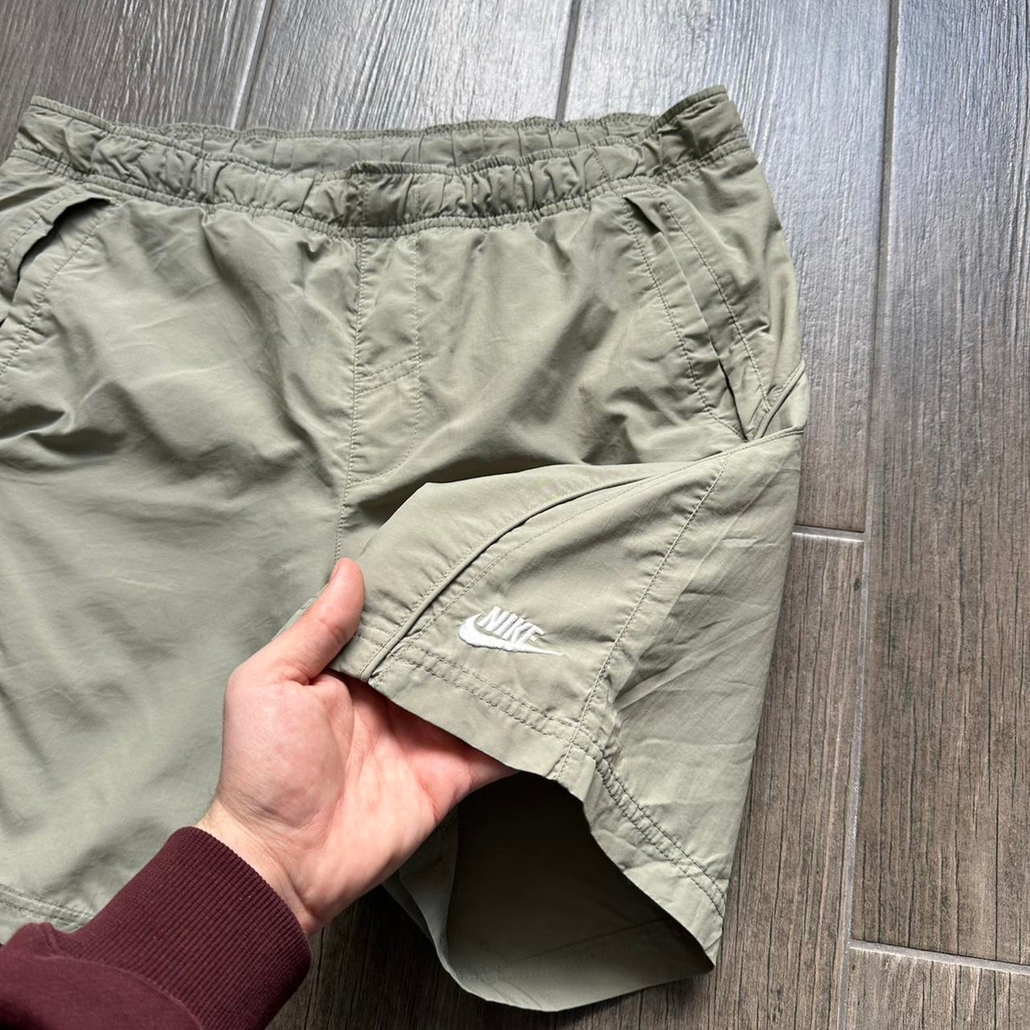 Nike khaki green shorts with