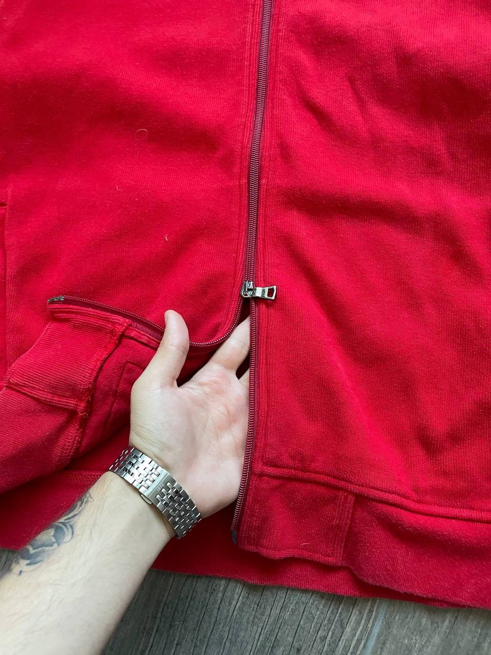 Polo Ralph Lauren y2k red cotton zip hoodie