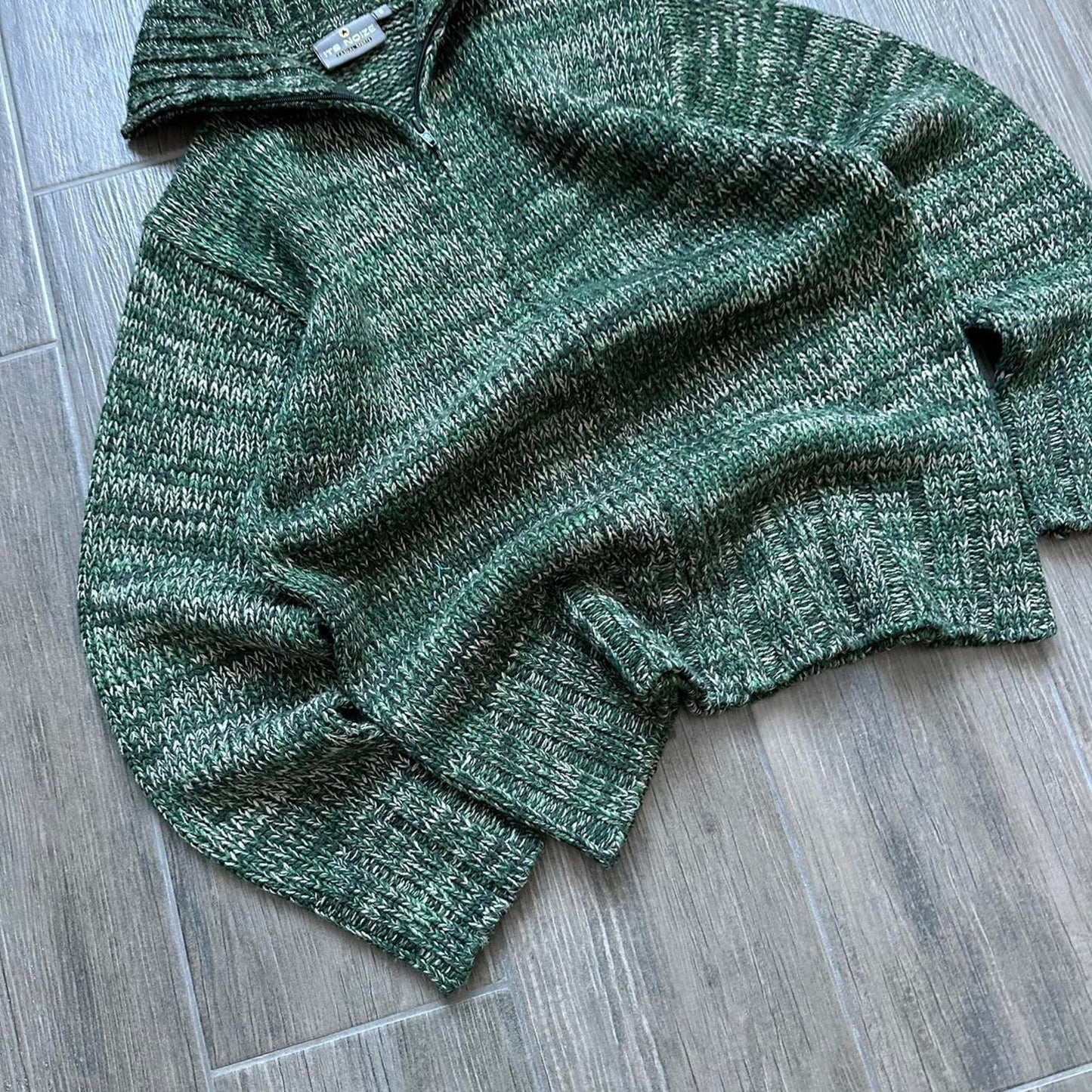 Y2k vintage zip knit winter