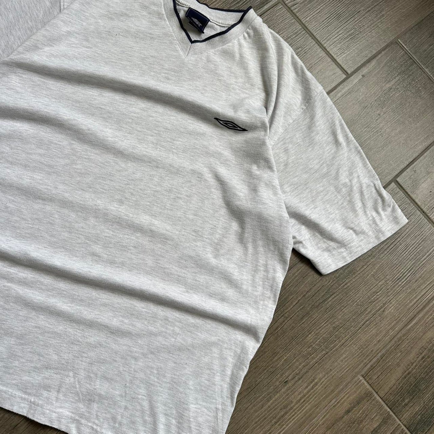Grey umbro v neck t shirt