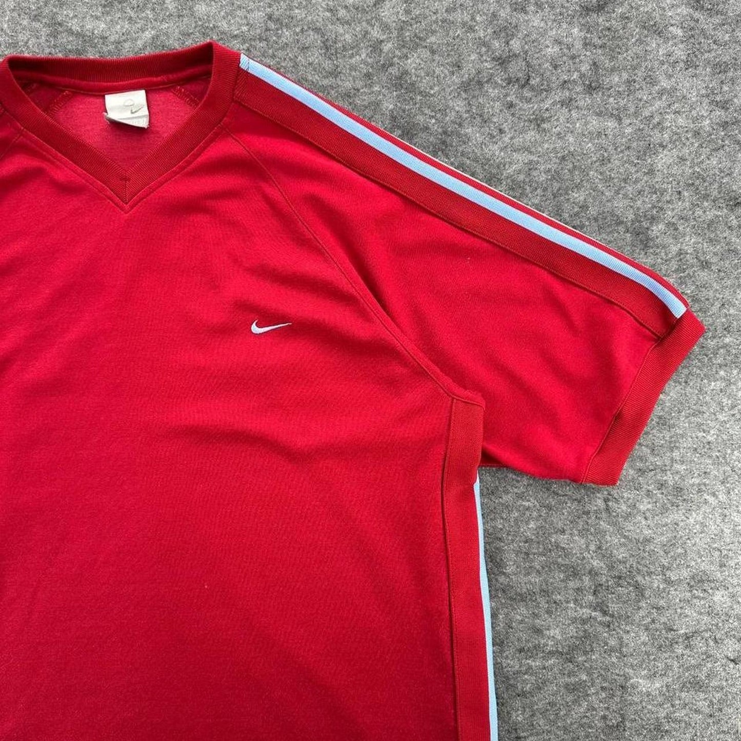 Nike red soccer jersey with