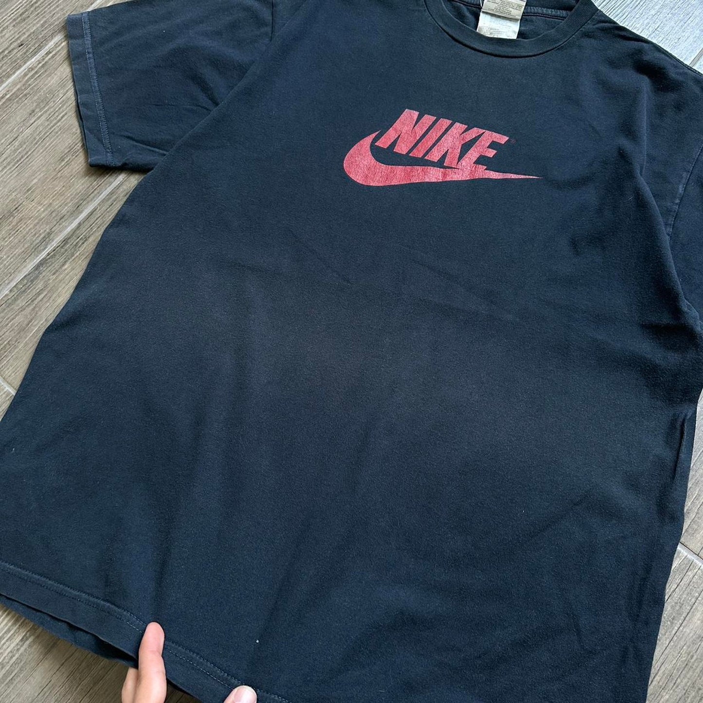 Nike black cotton t-shirt with red logo