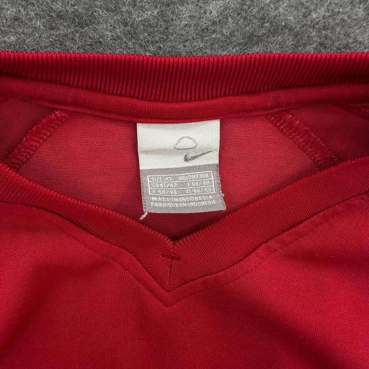 Nike red soccer jersey with