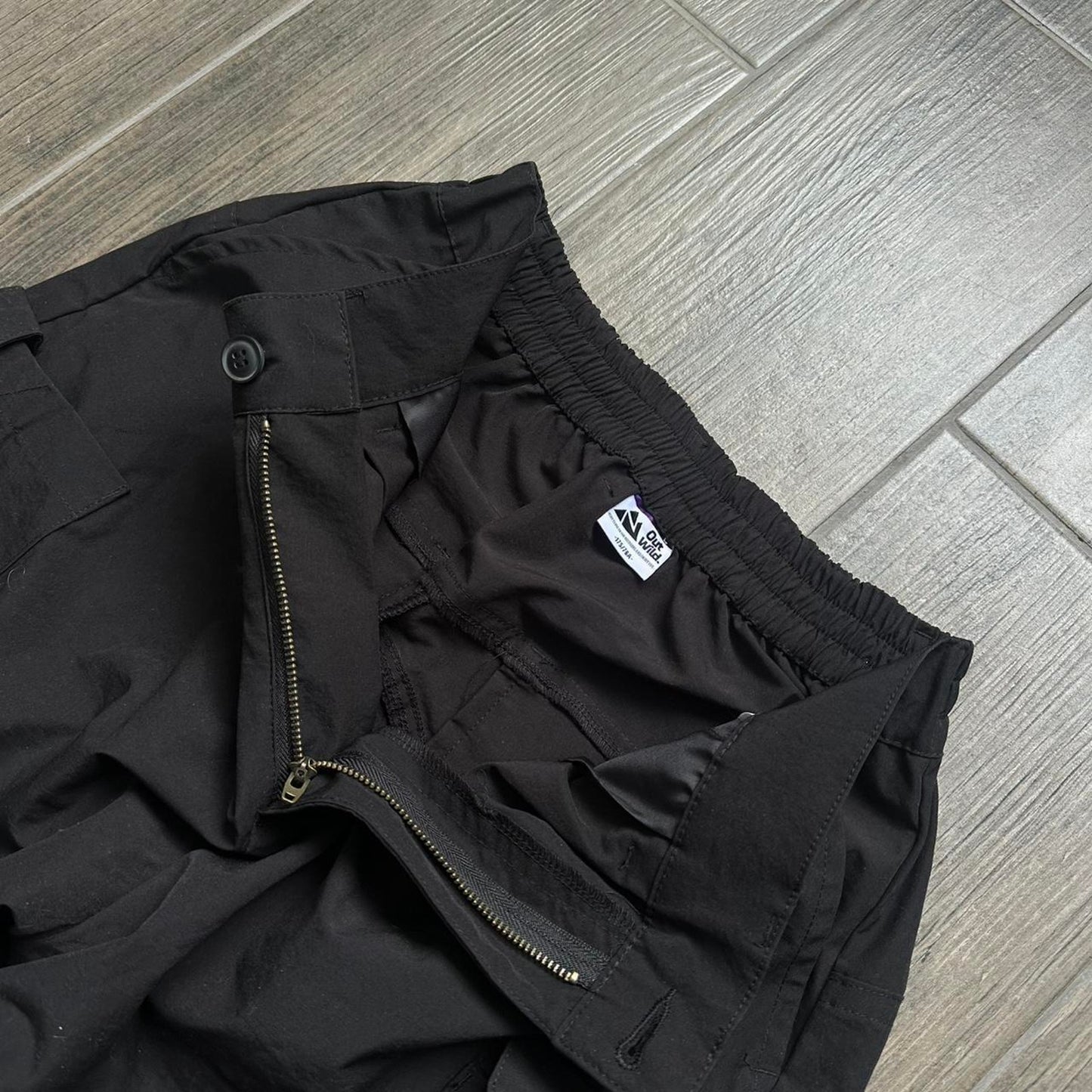 Black cargo waterproof pants