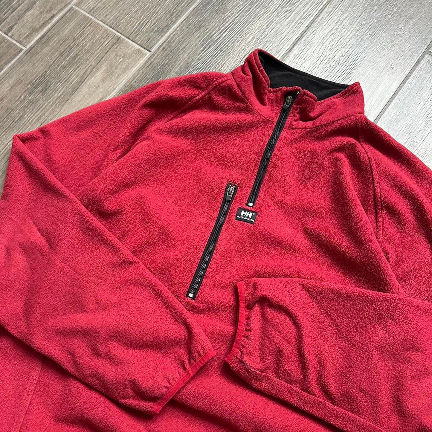 Helly Hansen red fleece baggy gorpcore jumper