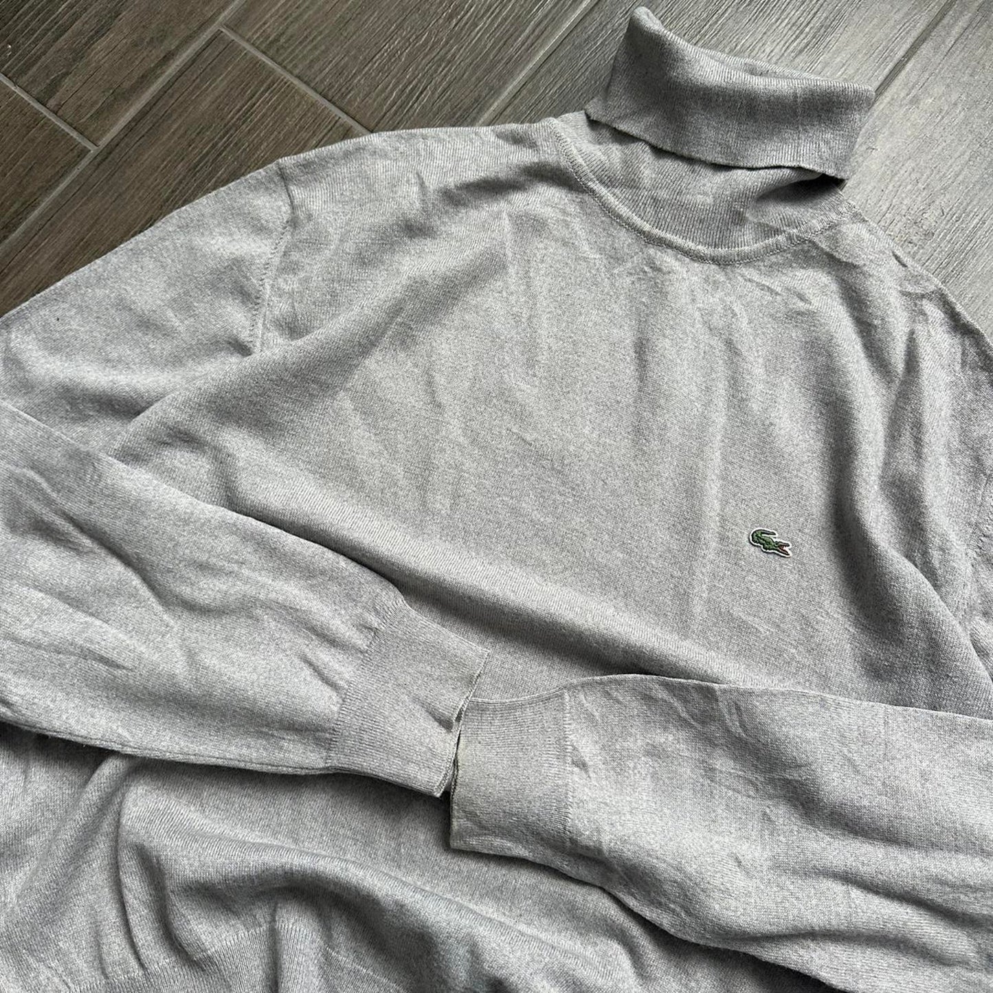 Lacoste grey turtleneck sweater jumper