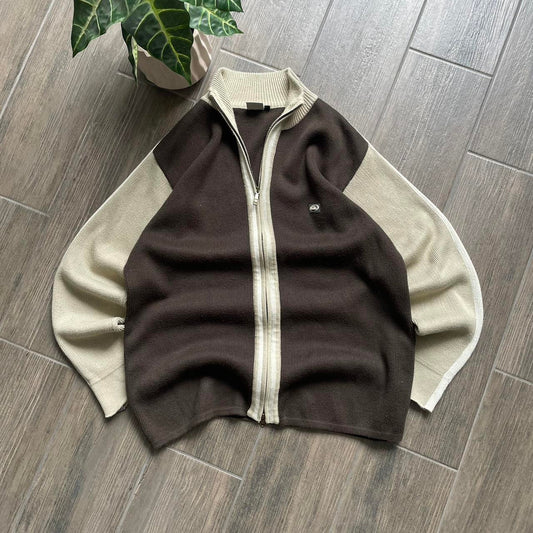 Quiksilver zip knitted vintage jumper