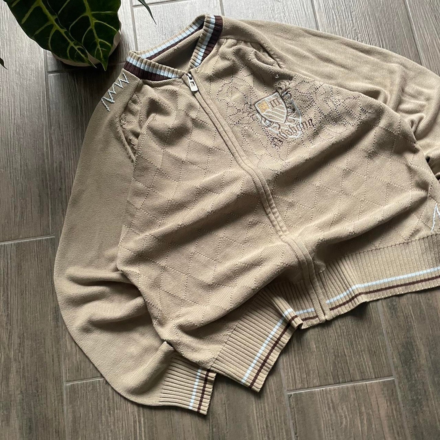 Y2K Billabong beige Japanese baggy surf jumper XL