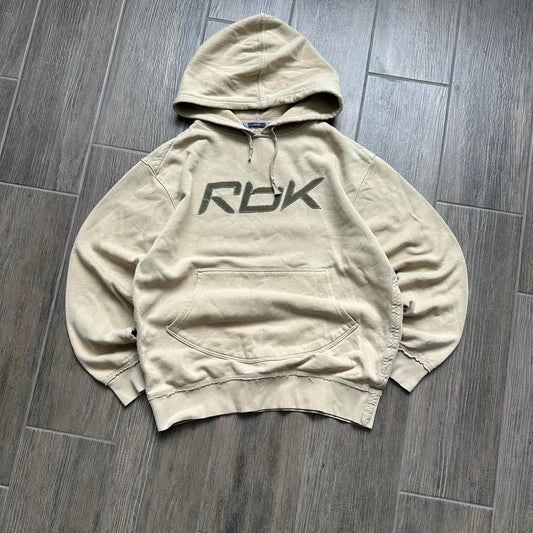 Reebok tan baggy y2k hoodie
