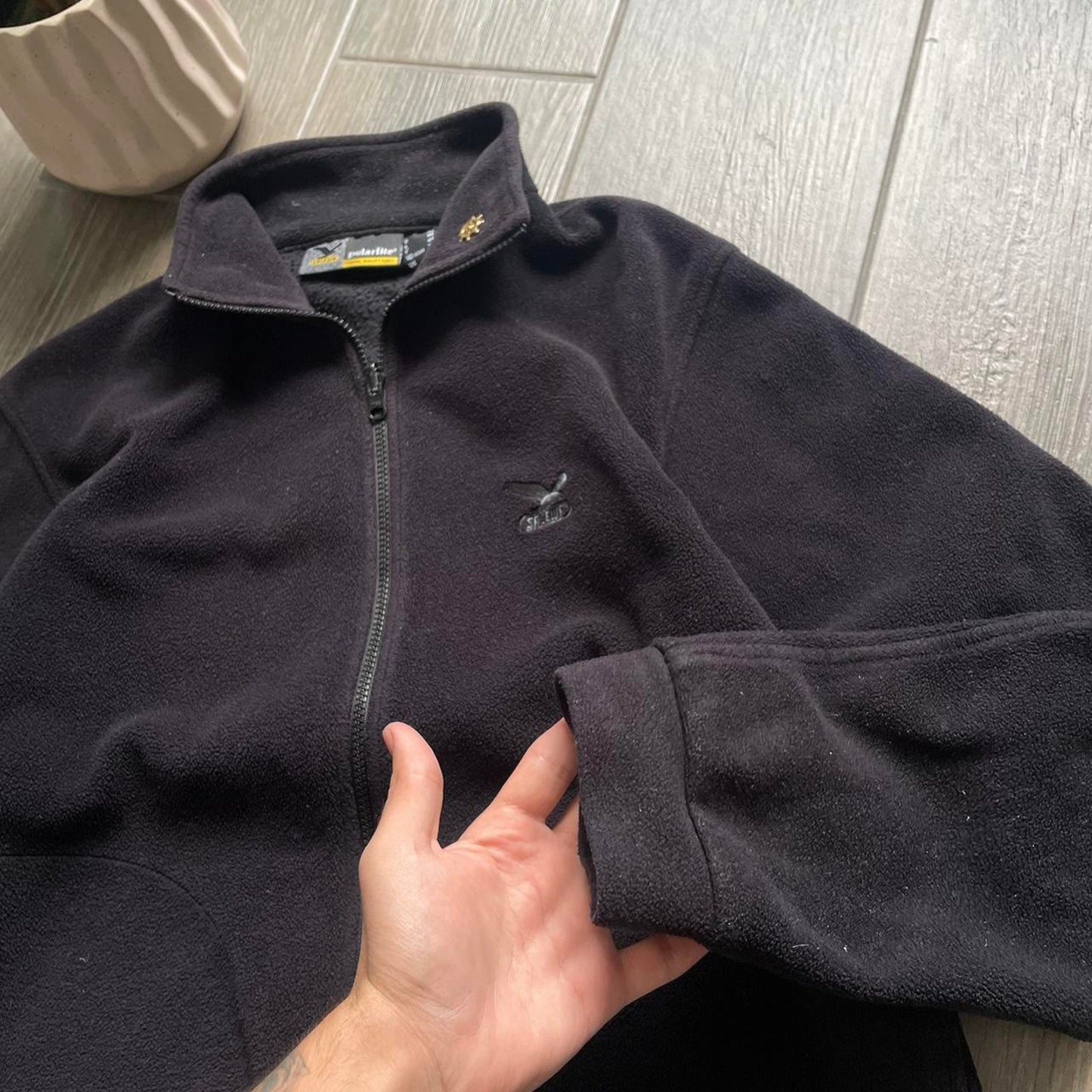 Salewa black fleece gorpcore oversized y2k M jumper