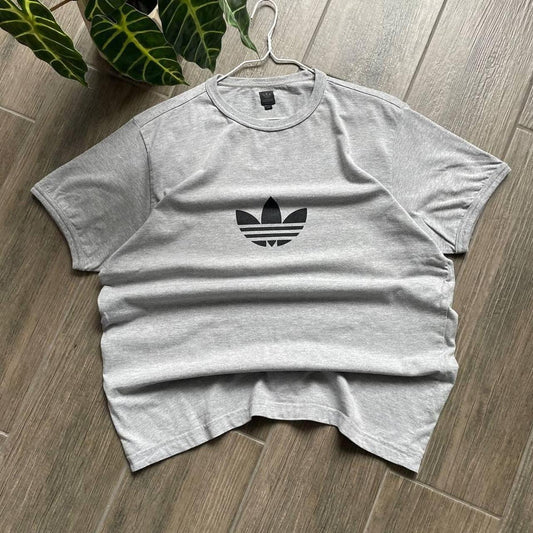 Adidas grey vintage y2k baggy sport tee