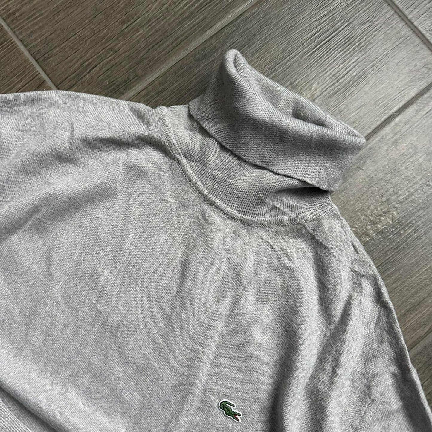 Lacoste grey turtleneck sweater jumper