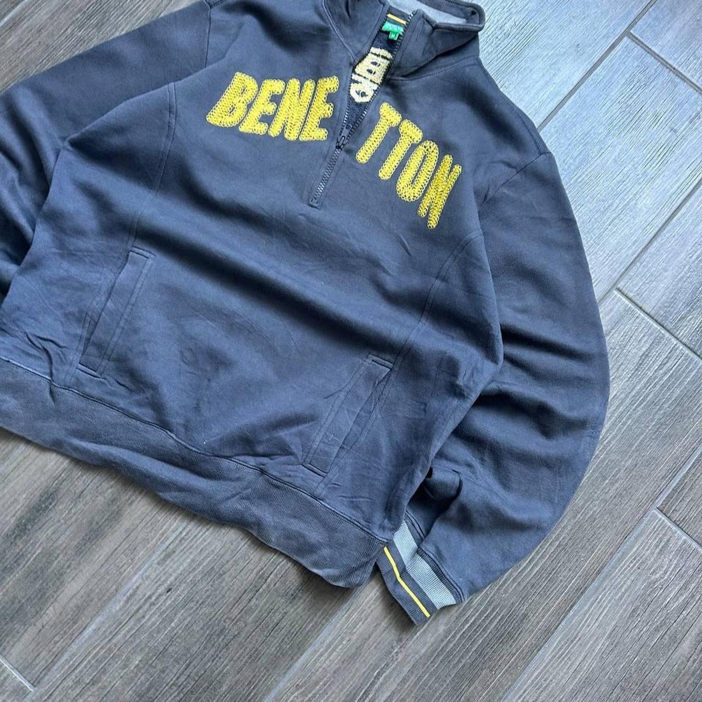 Benetton zip y2k vintage jumper