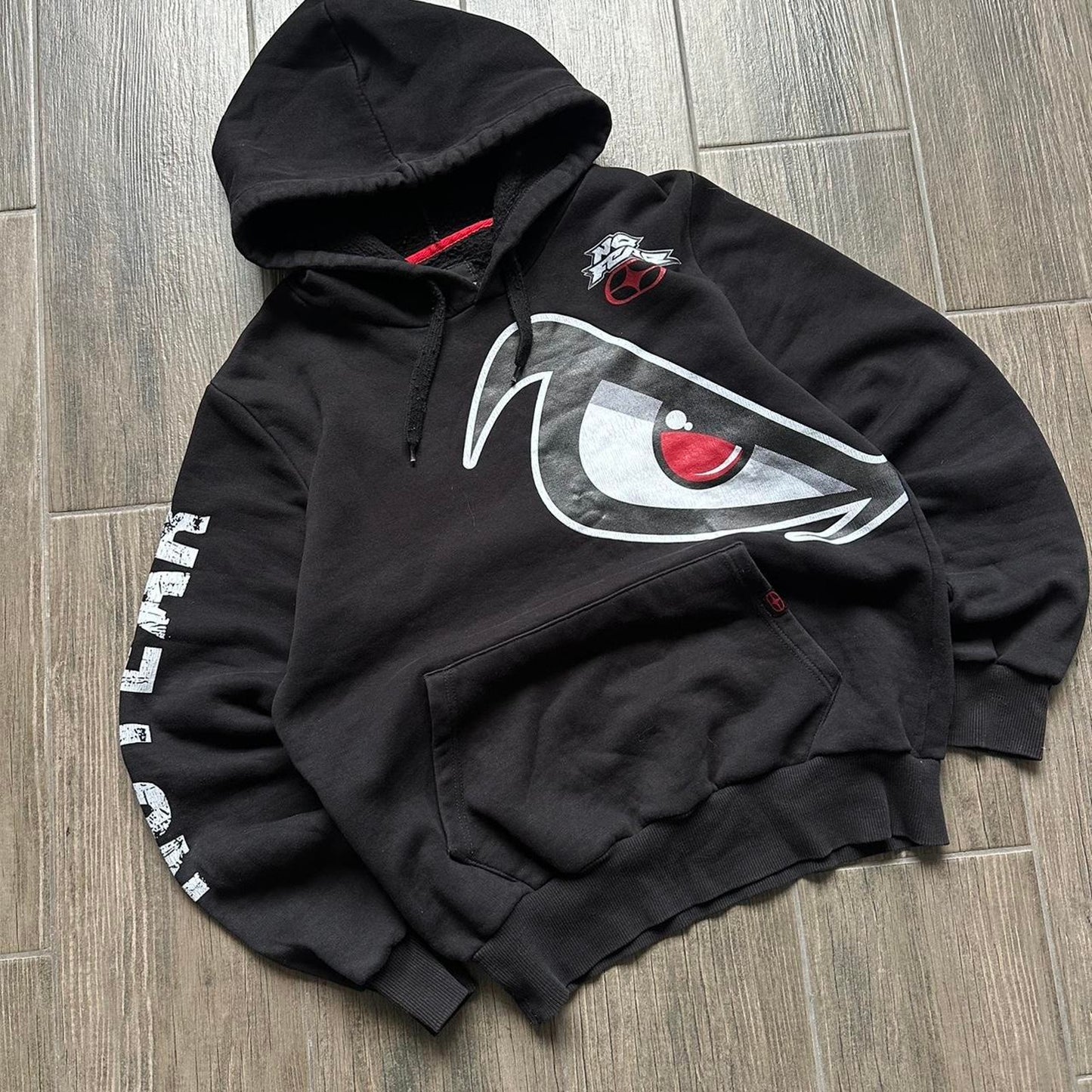 No Fear black y2k streetwear skater style M hoodie