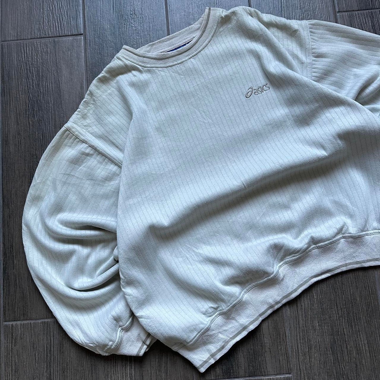 Asics beige oversized y2k sport L-XL sweatshirt