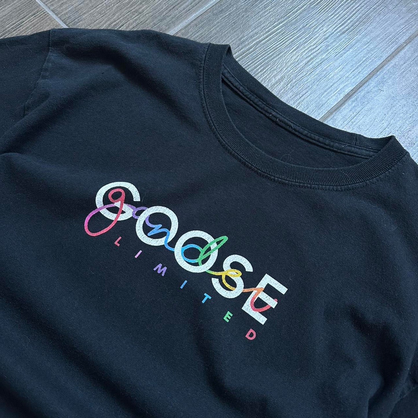 Golden Goose style black long sleeve tee