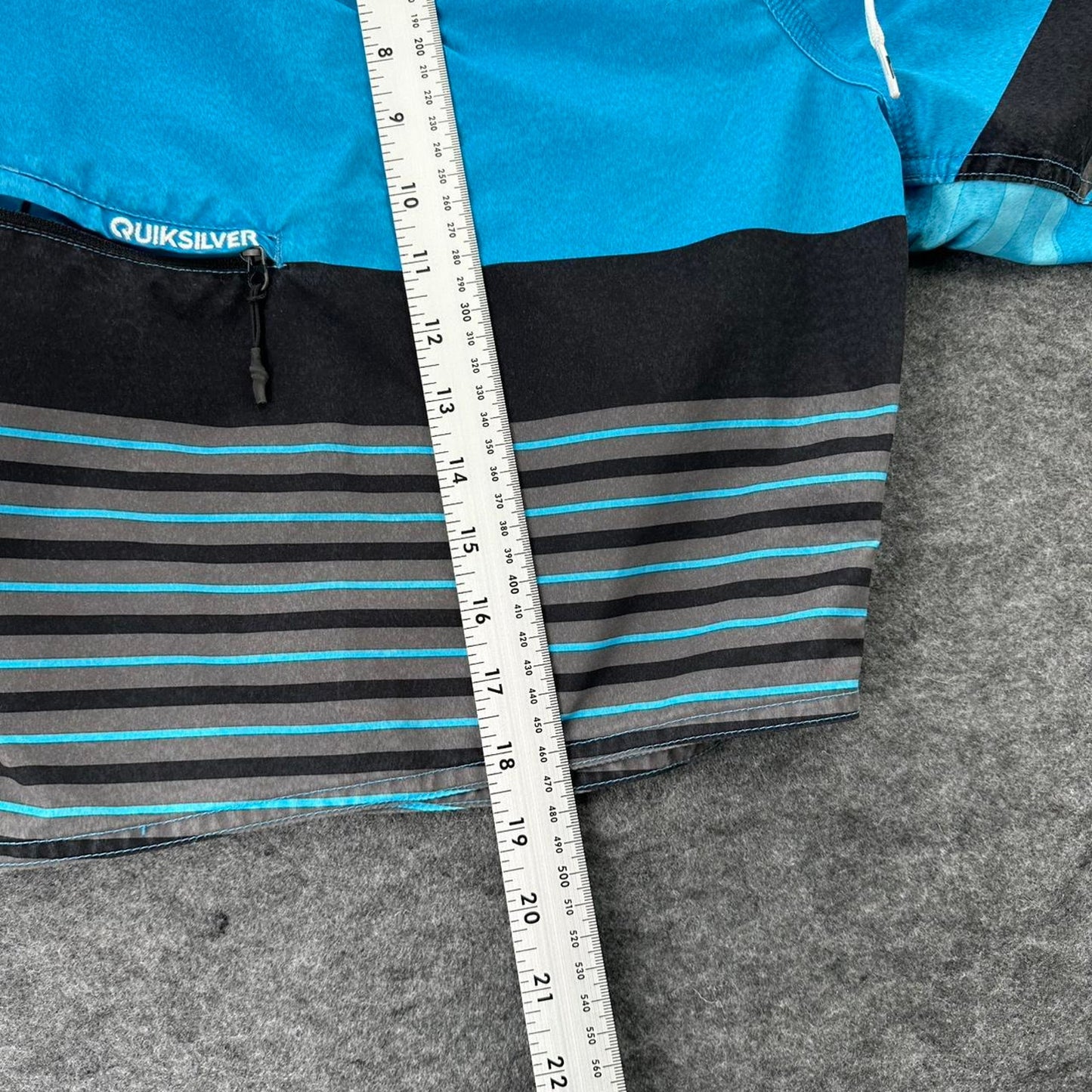 Quiksilver blue striped board shorts