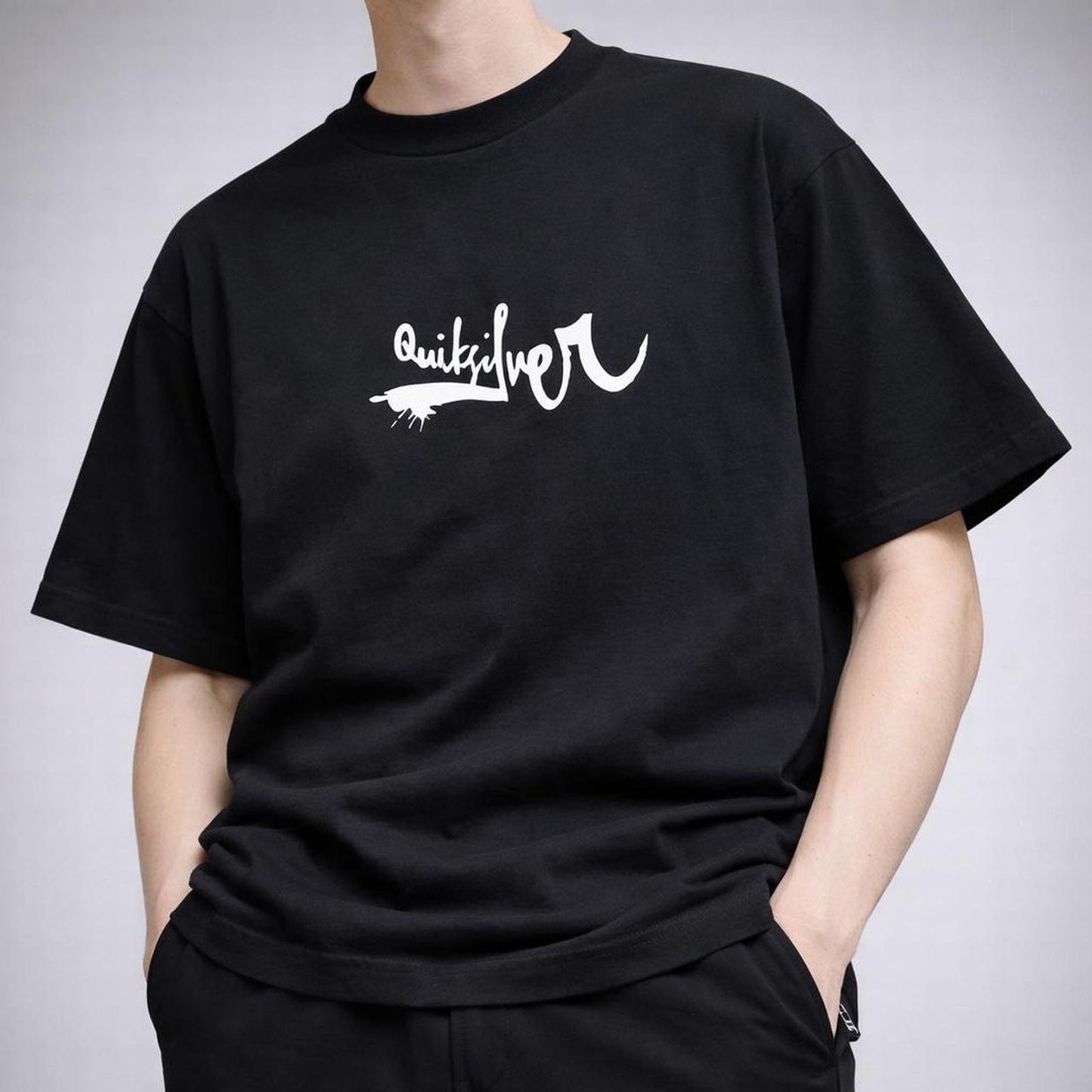 Quiksilver black surf tee