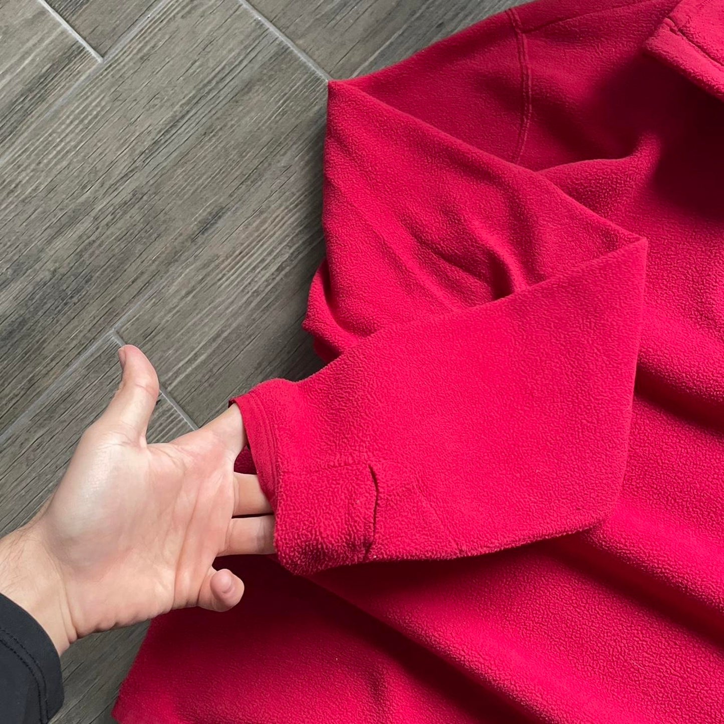 Y2K quiksilver fleece red baggy surf jumper XL